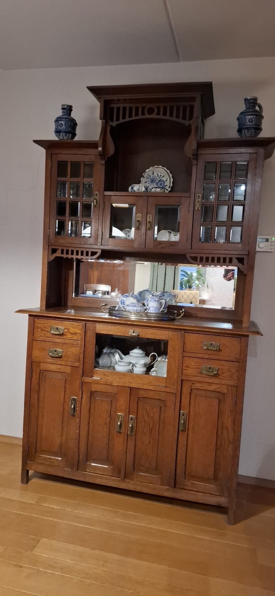 Image 1 of Prachtige Antieke Buffetkast Massiv Eikenhout