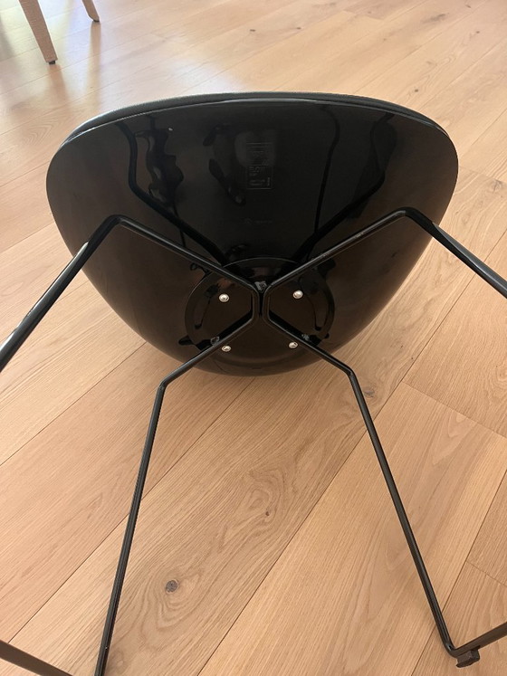 MDF Italia Flow Chair Sled Base - Zwart Leder - Jean-Marie Massaud – Eetkamerstoelen, Leather, Metal (photo 5 of 6)