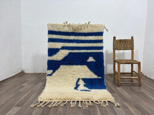 Mini tapis artigianale marocain 100x200 cm – vloerkleden en tapijten, Cotton