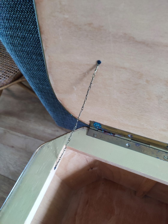 Image 1 of Pecho de lino cesta de lavandería pecho taburete de baño pecho de lavandería cesta de lavandería '50 Cincuenta