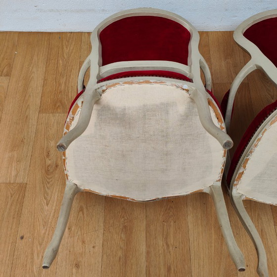 Image 1 of Sedie e poltrone vintage francesi in stile Luigi XV. Prezzo fisso.