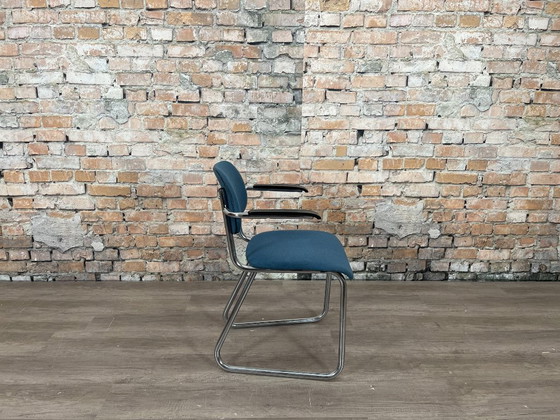 Image 1 of Ahrend Buisframe Sledestoel blauw