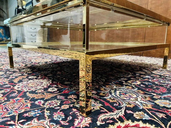 Hollywood Regency Eichholtz Harvey Salontafel, Glas, Messing (foto 10 van 14)