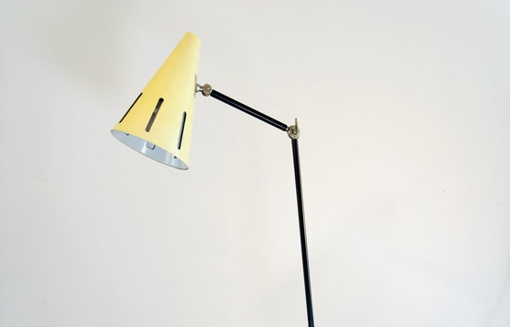 Image 1 of NO. 12 SUN SERIES (ZONNESERIE) FLOOR LAMP BY H. BUSQUET FOR HALA ZEIST, THE NETHERLANDS, 1950s