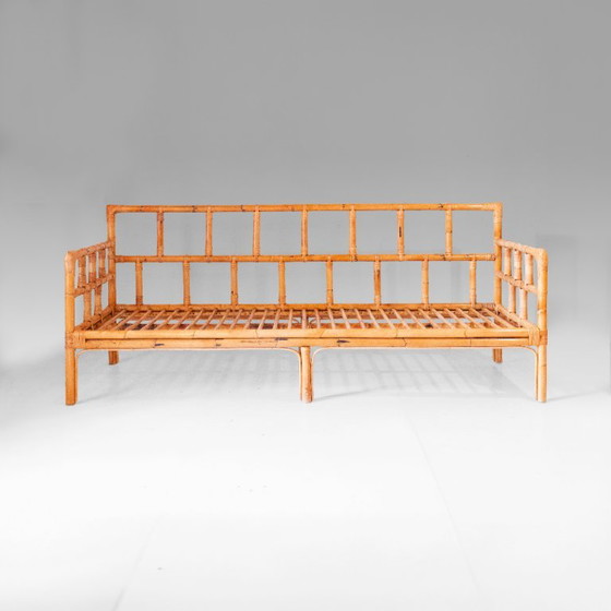 1x 1970s Italian Bamboo And Rattan Sofa, Vivai Del Sud Style, Riviera Modern – 3-5 seaters, Wicker (photo 2 of 17)