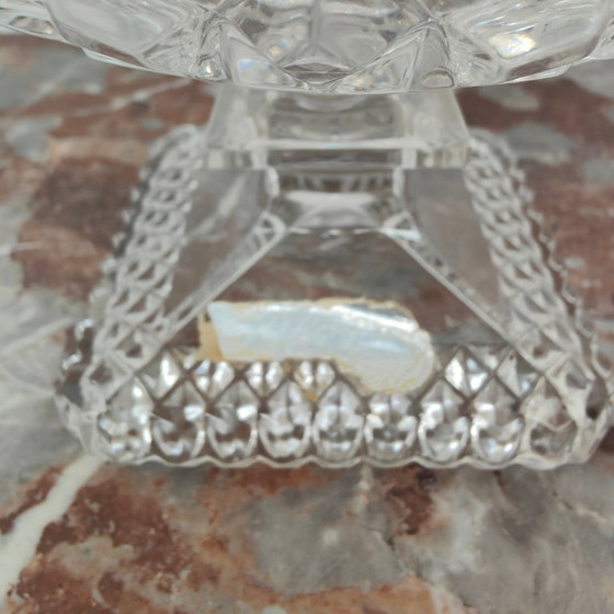 Image 1 of bol en cristal style Hollywood Regency, coupe à fruits