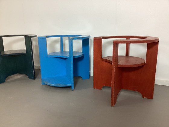 Image 1 of 3 minimalist modernist children's chairs seventies
