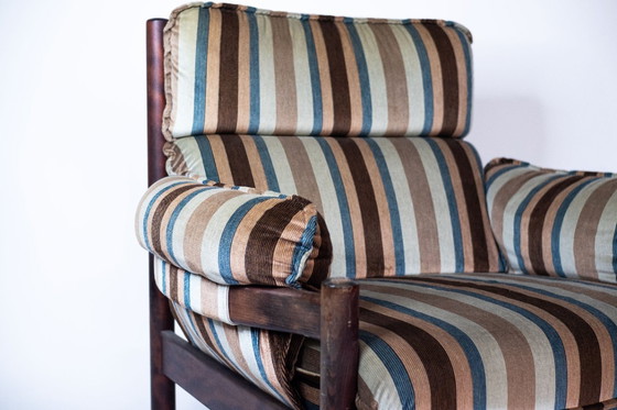 Image 1 of Striped armchair in retro chic