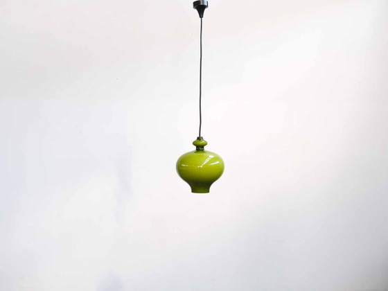 Image 1 of Vintage green glass pendant lamp by Hans Agne Jakobsson for Svera, 1960s