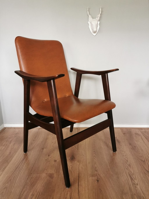 Vintage mid-century fauteuil Louis van Teeffelen