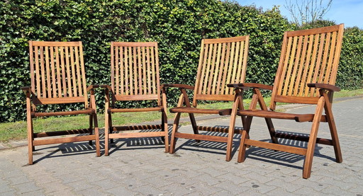 4 sedie pieghevoli Gloster in teak