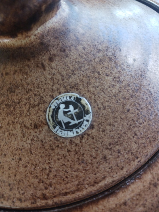 Image 1 of Vaso/lampada a olio in ceramica a forma di tulipano, fatto a mano, anni '70