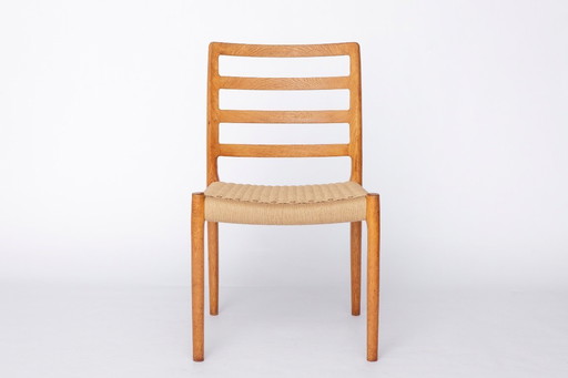 Niels Otto Møller Model 85 Chairs – Oak, Danish Mid-Century Dining Chairs, 1980s, New Danish Cord Weave, Up to 6 Available