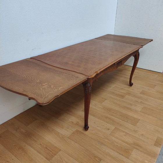 Image 1 of Vintage country style dining table dining room table extendable table