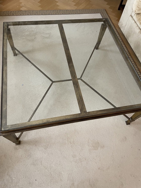 Image 1 of Coffee table with gold leaf