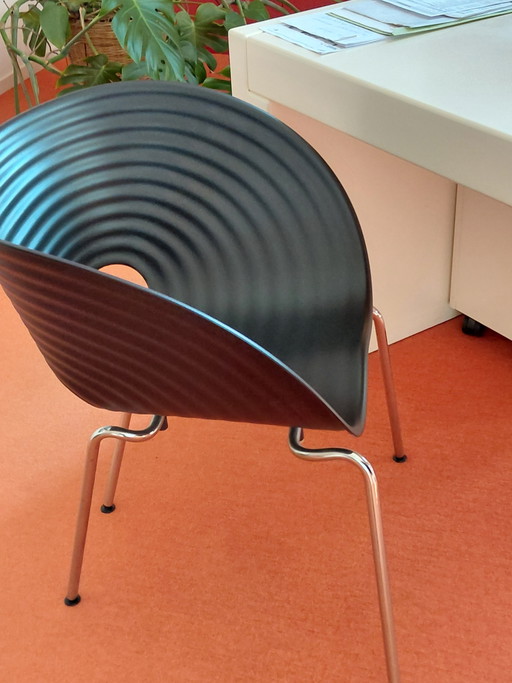 3x Vitra Ramen DX – eetkamerstoelen, Metal, Plastic