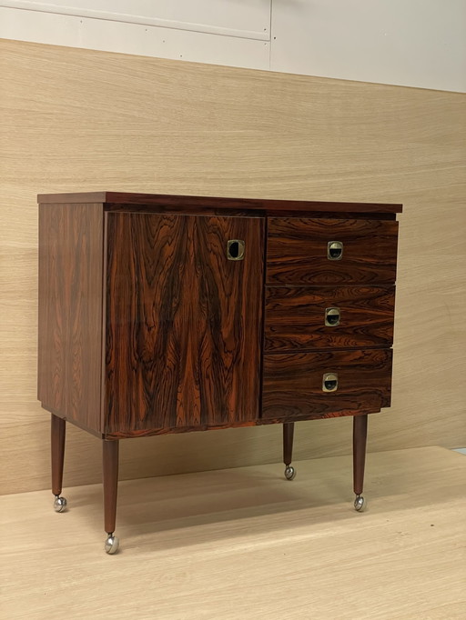Vintage rosewood chest of drawers, Dutch design 1960s