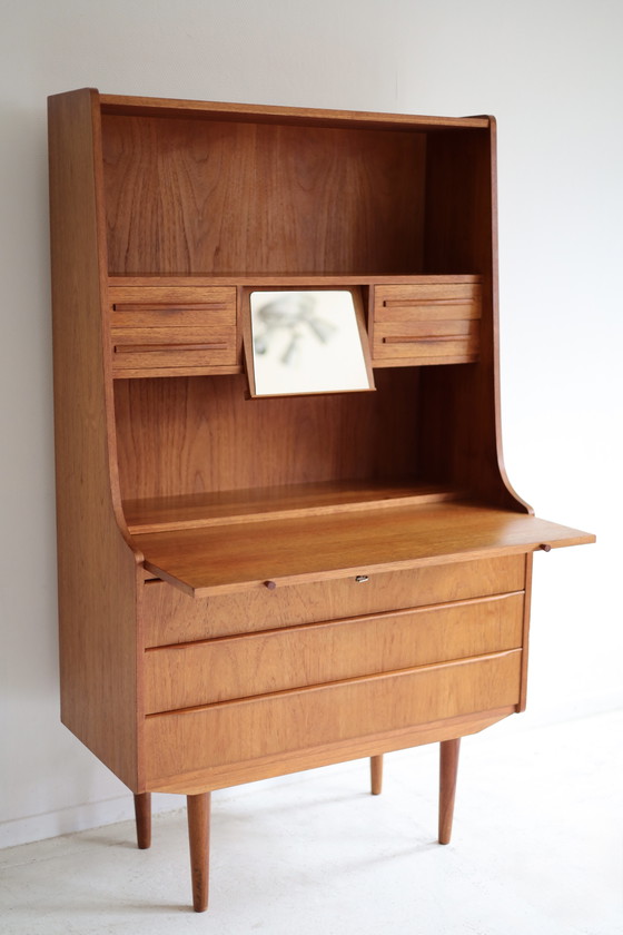 Vintage Scandinavian Secretaire, 1950s/60s – Wall cabinet, Wood (photo 6 of 9)