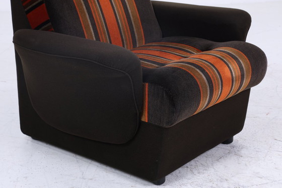 Image 1 of Vintage Fauteuil années 70 | Mid Century Tissu Fauteuil rétro années 60 #07-28