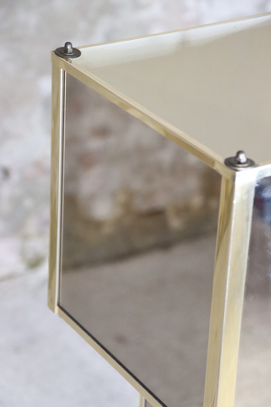 Image 1 of 2x Grote Brutalistische Italiaanse Tafellampen