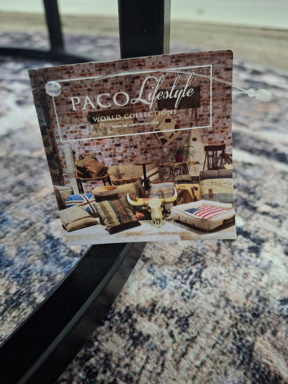 Image 1 of Salontafelset van marmer en metaal, zware uitvoering