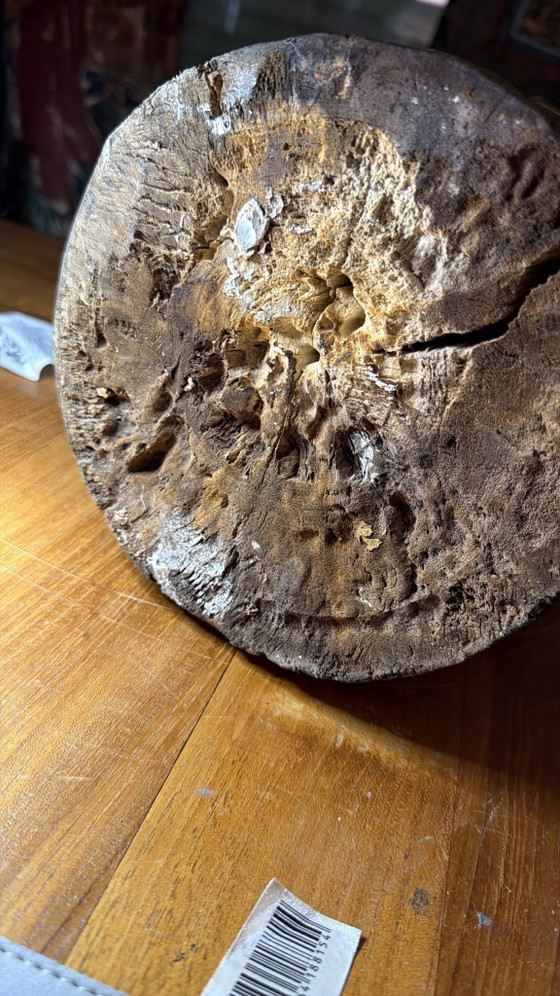Antieke Balinese Kerishouder – Polychroom & Verguld Hout – 19e Eeuw – 61,5 cm – Kandelaars en kaarsen, Wood (photo 11 of 11)