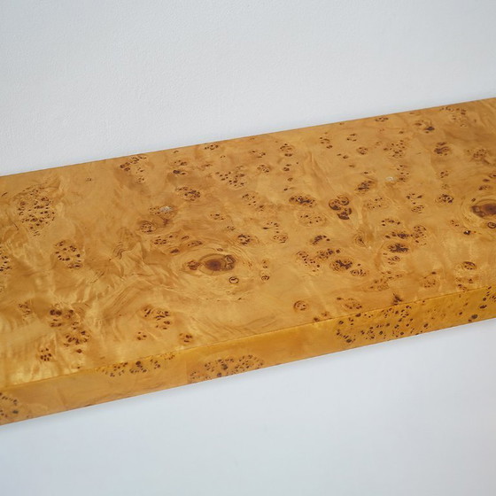 Image 1 of Console table with mirror in briar root by Mario Falcone for Fratelli Turri, 1970s