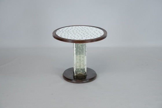 Image 1 of Italian Art Deco mirrored side table from the 1930s