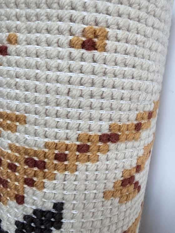 Tappeto Vintage Anni '70 Grafico Raggi di Sole – Ocra, Nero & Crema – Oggetti decorativi, Wool (photo 7 of 12)