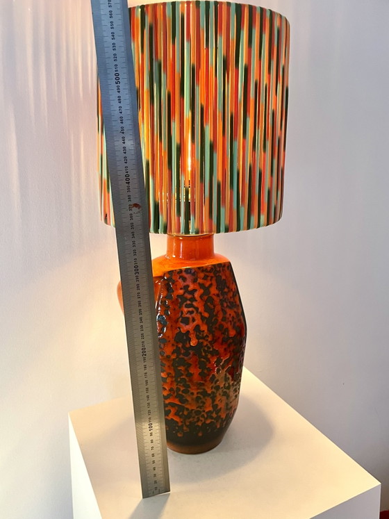 Image 1 of 1970s Fat Lava Lamp with Pop Art Shade