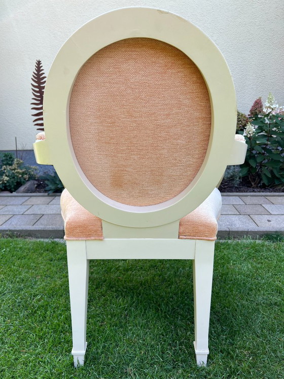 Juego de 6 sillas de comedor Donghia "Grand Flute" "Grand Soleil" de John Hutton (4 sillas laterales / 2 (photo 6 of 14)