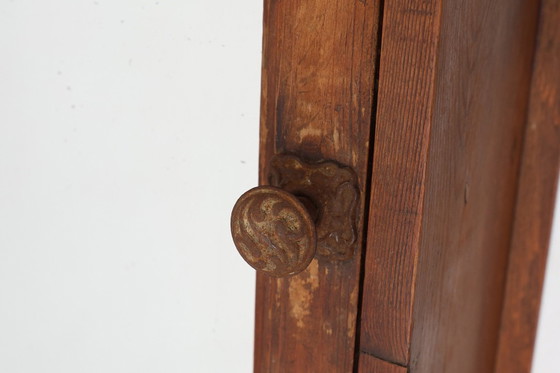 Image 1 of Eikenhouten scheerkast of medicijnkastje uit 1900