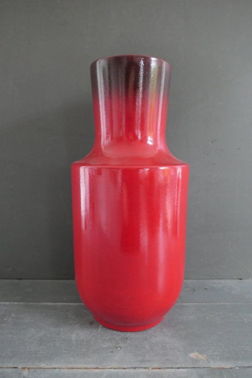 Grand vase rouge vintage Steuler 143/40