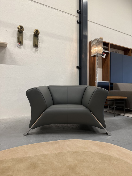 Image 1 of 2 Rolf Benz 322 Armchairs Gray Leather