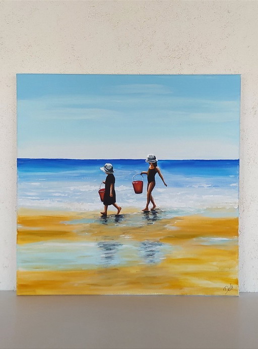 Della CAMILLERI - Red Buckets - Artist's painting 