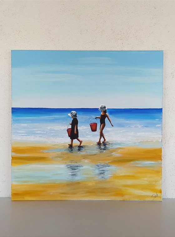 Image 1 of Della CAMILLERI - Red Buckets - Artist's painting 