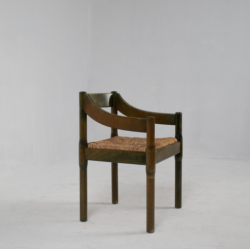 Ensemble de chaises Carimate vertes pour Cassina, 1970S