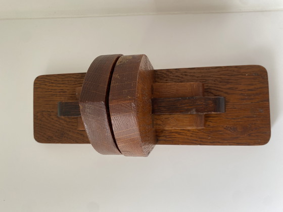 Image 1 of Art deco wooden bookends - Amsterdam school - Vintage