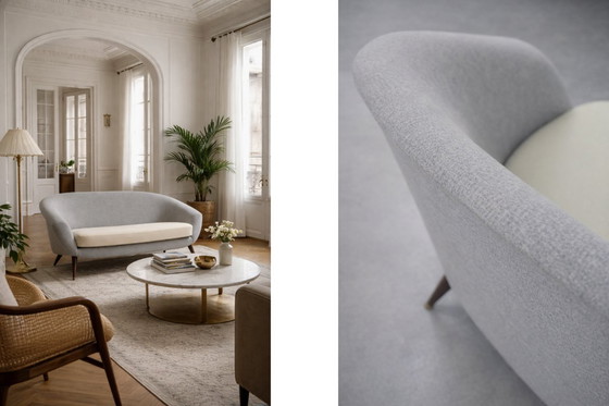 Image 1 of Divano Tellus Mid-Century vintage moderno di Folke Jansson per SM Wincrantz, Svezia, anni '50