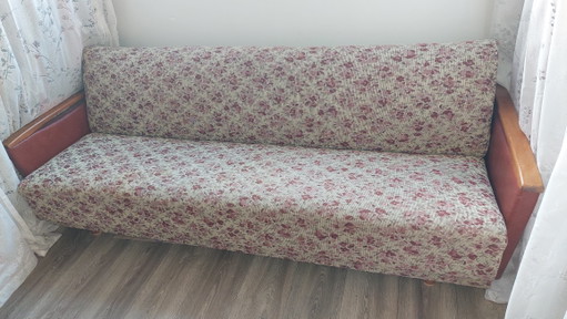 Mid-Century Sofa bed – slaapbanken, Textile, Wood