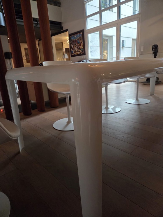 Porro white lacquered Dining table, Ferro model, very good condition, Metal, Modern (photo 5 of 5)