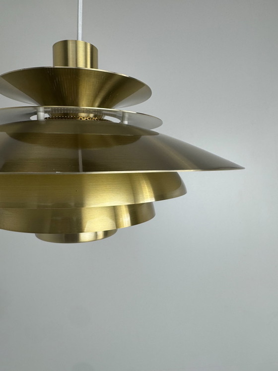 Image 1 of Suspension Jeka « Verona » de Kurt Wiborg – Design d'éclairage danois à plusieurs niveaux (années 1970)