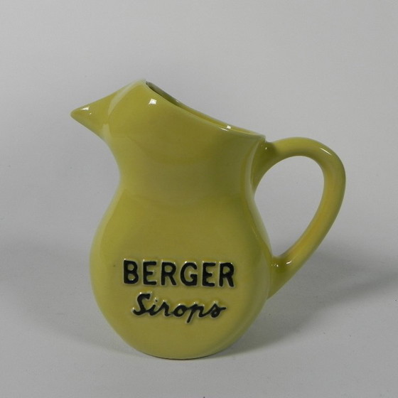 Image 1 of Gelbe Berger-Wasserkaraffe, Karaffe, 1950er Jahre