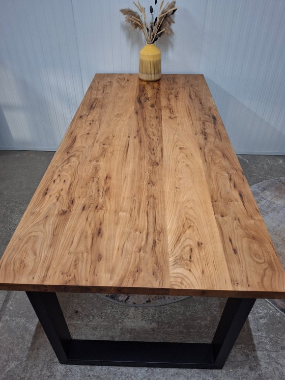 Image 1 of Handmade dining table made of solid elm wood 200x90cm
