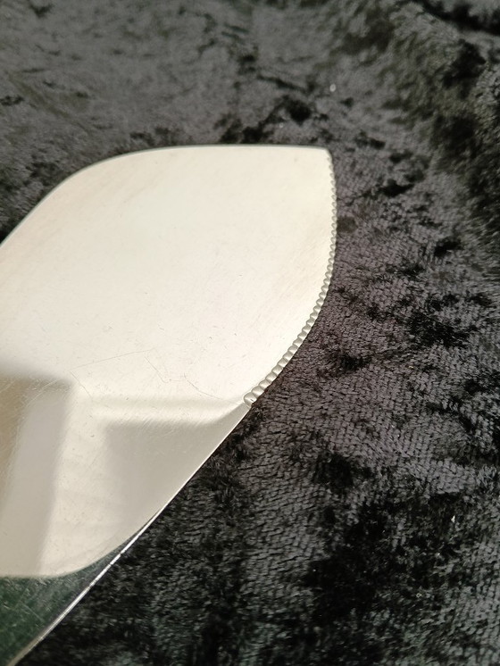 Image 1 of Hochwertiger Tortenheber von Orrefors Sweden aus geschliffenem Kristallglas mit Edelstahl
