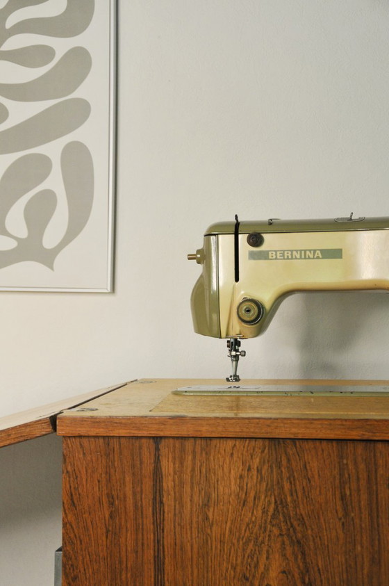 Image 1 of Bernina Favorit Mobili per cucire - Mobile in teak vintage degli anni '60/'70 mobile per giradischi