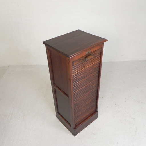 Armadio in rovere con serranda avvolgibile, 1 anta, altezza 123 cm, anni '30