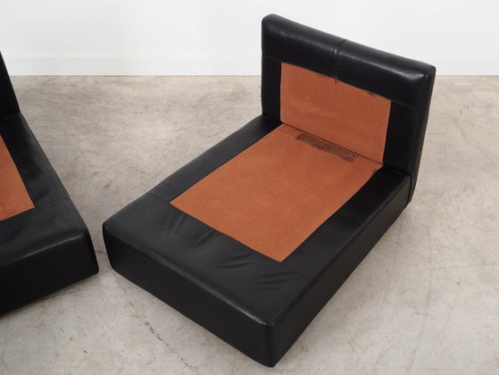 Image 1 of Canapé modulaire en cuir, design italien, années 1970, fabriqué en Italie