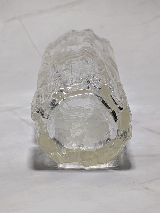 Image 1 of Vintage Bark Textured Glass Vase – Ravenhead – England 1960s/70s