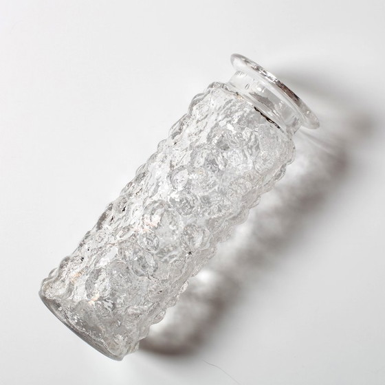Image 1 of Vintage Stylish Pressed Glass Bubble Vase Designed by Vladislav Urban / 1967